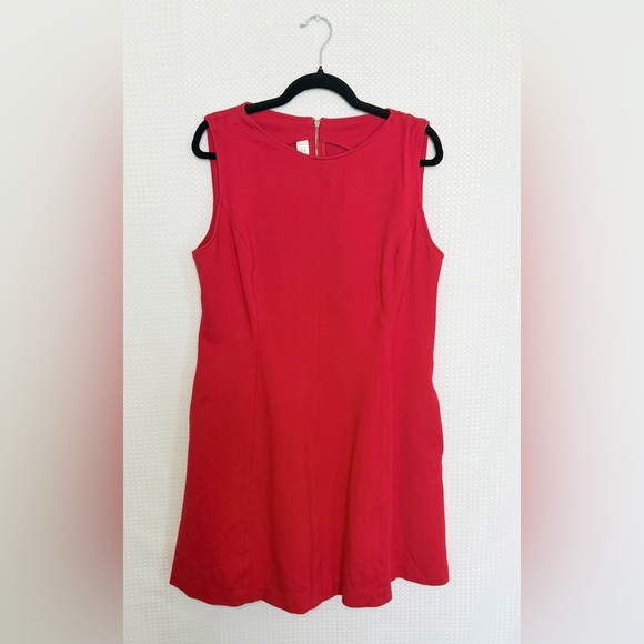 SPANX Perfect Fit & Flare Red Ponte Dress Sleeveless Pockets High Neck | XL - Picture 8 of 12